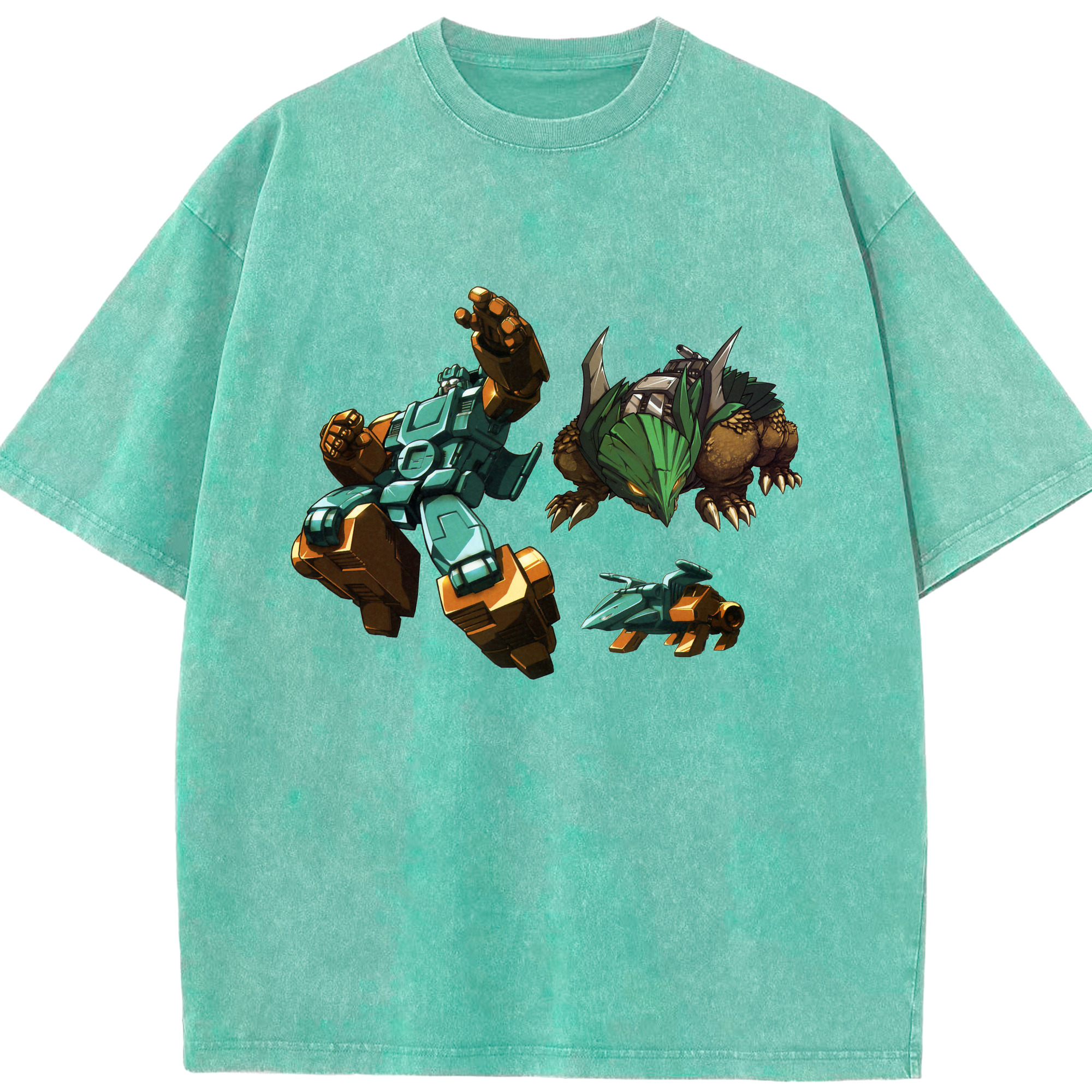 （画像用）  綿100% ヴィンテージ風 半袖Tシャツ（フロントプリント）